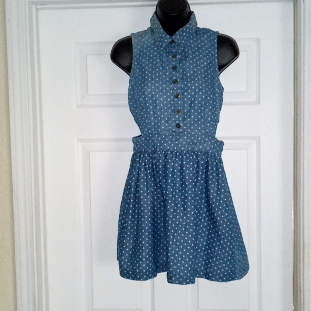 Poetry brand, polka dot cut out dress